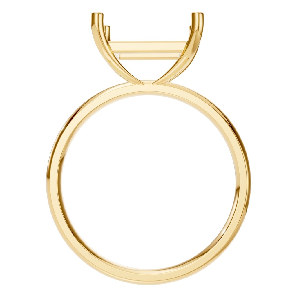 RI-9848 Yellow Gold Ring UNSET - Top View
