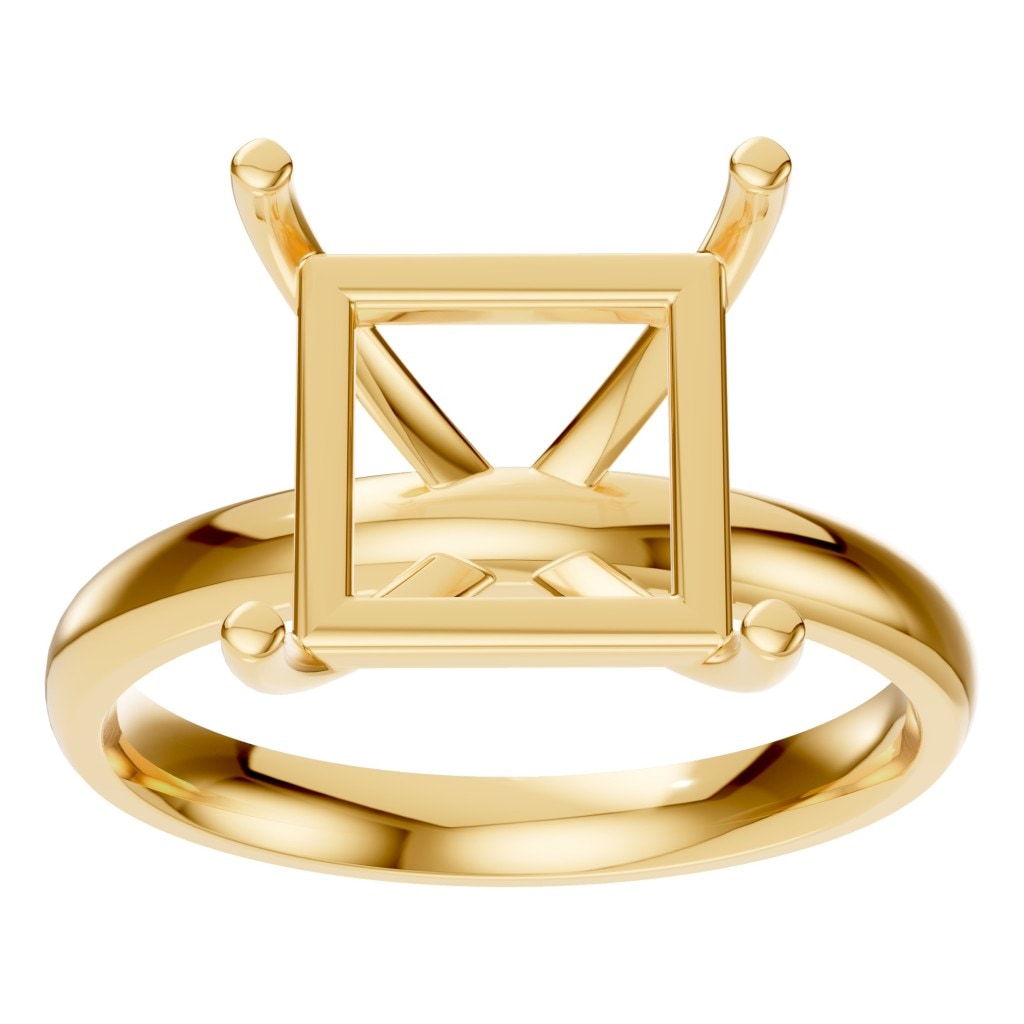 RI-9848 Yellow Gold Ring UNSET - Front View