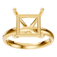 RI-9848 Yellow Gold Ring UNSET - Front View