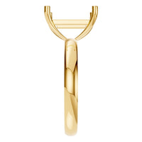 RI-9848 Yellow Gold Ring UNSET - Side View
