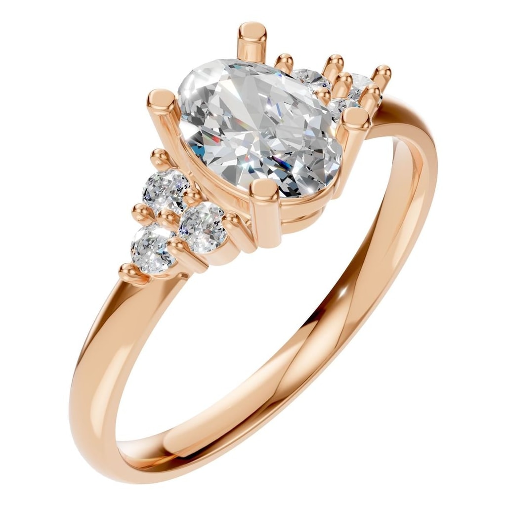 RI-9895 Rose Gold Ring SET - Main View