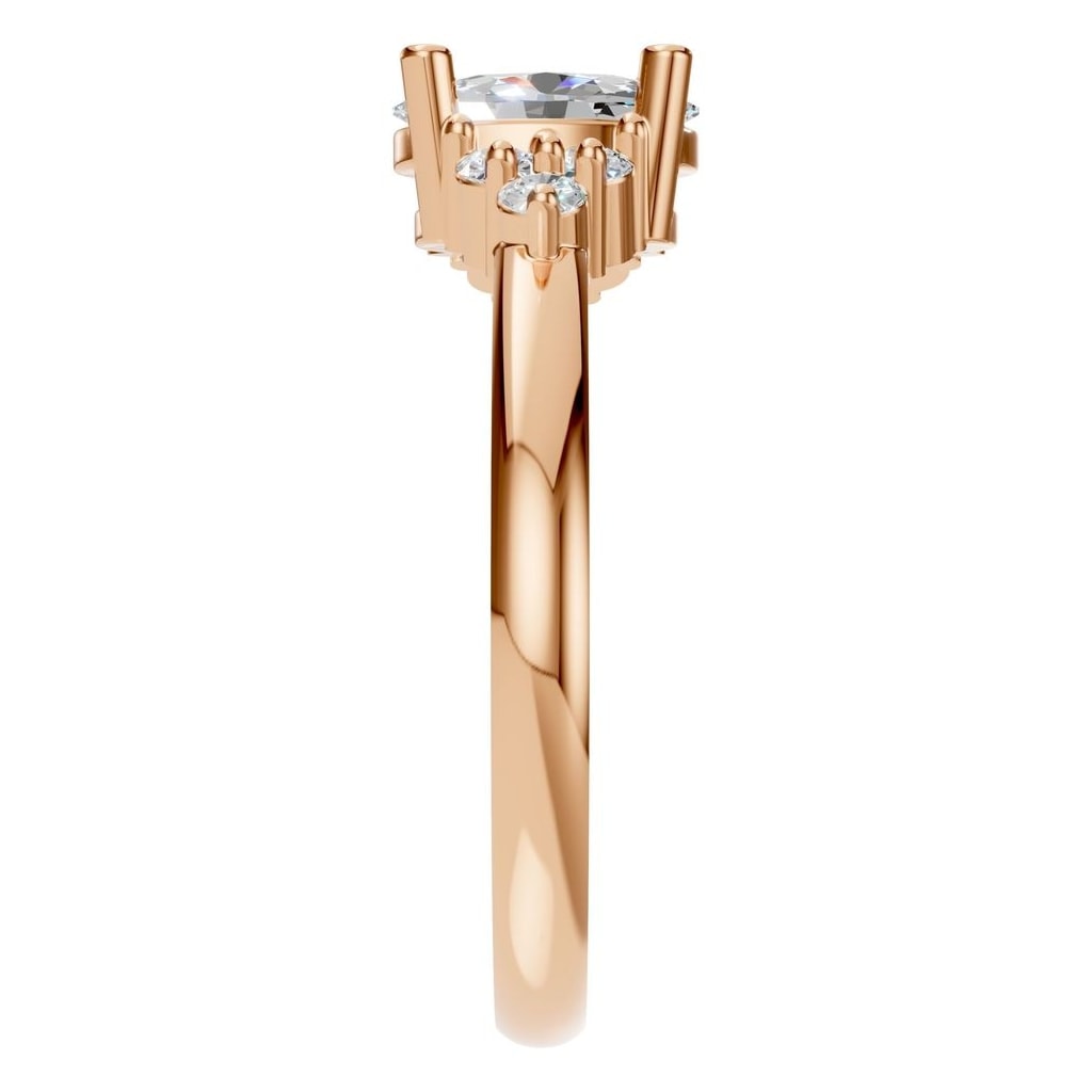 RI-9895 Rose Gold Ring SET - Side View