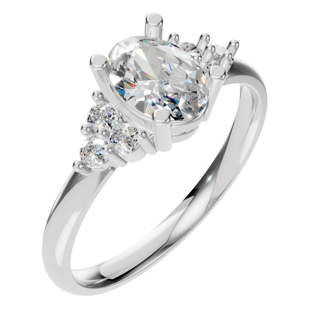 RI-9895 White Gold Ring SET - Main View