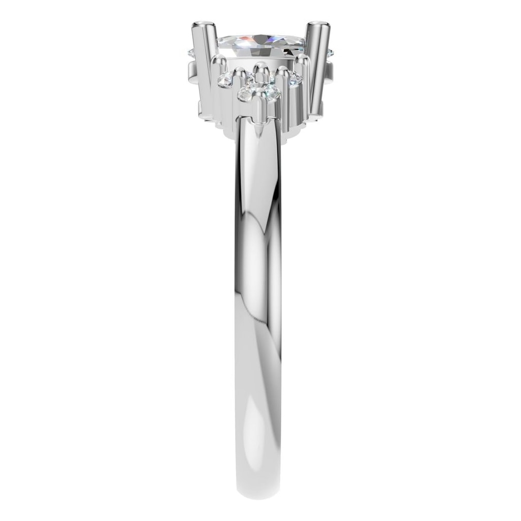 RI-9895 White Gold Ring SET - Side View