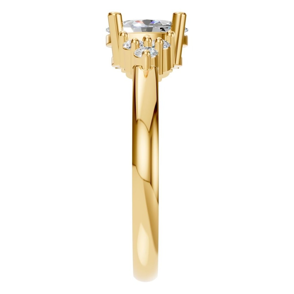 RI-9895 Yellow Gold Ring SET - Side View