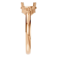 RI-9895 Rose Gold Ring UNSET - Side View