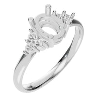 RI-9895 White Gold Ring UNSET - Main View