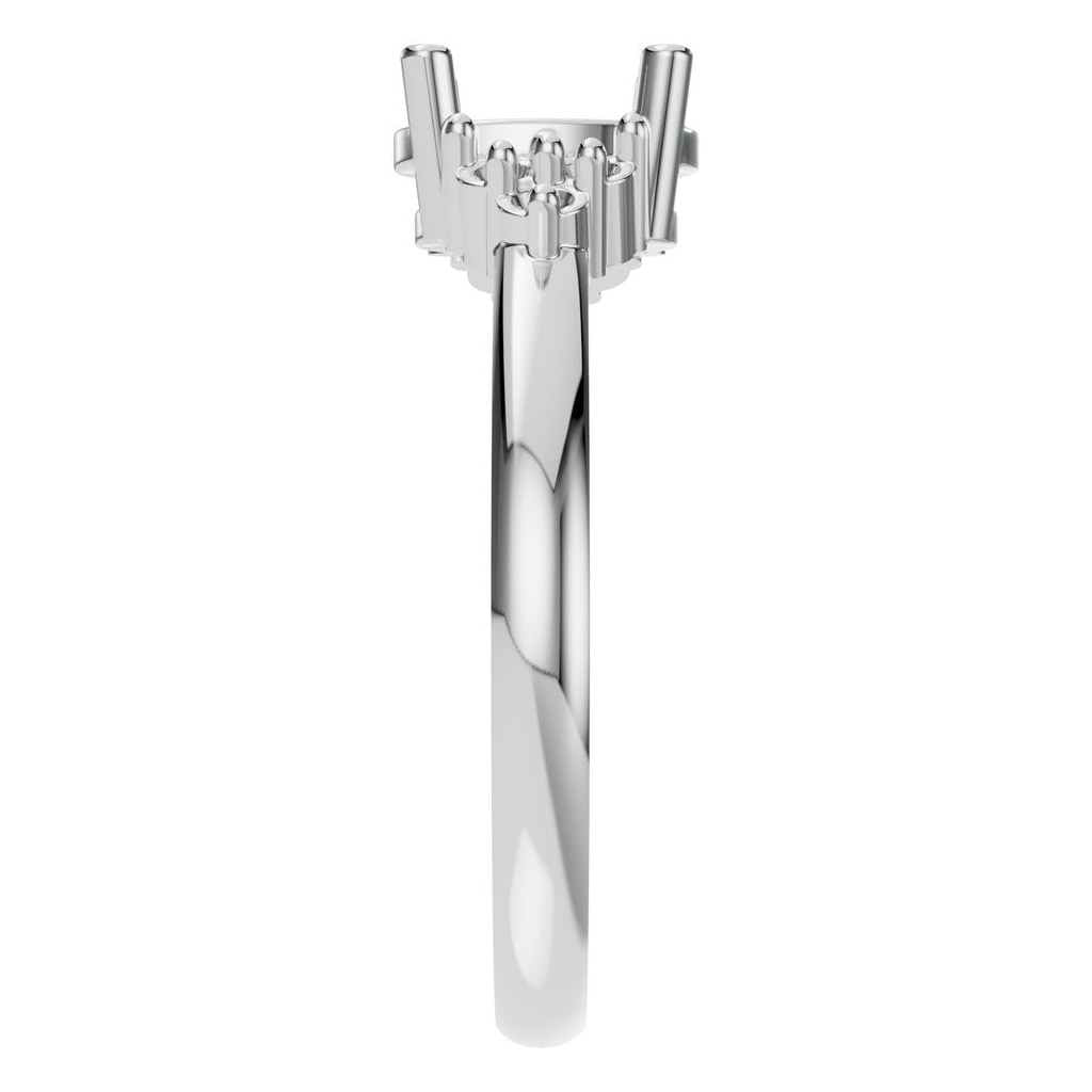 RI-9895 White Gold Ring UNSET - Side View