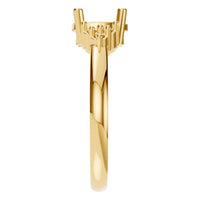 RI-9895 Yellow Gold Ring UNSET - Side View