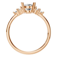 RI-9895 Rose Gold Ring SET - Top View
