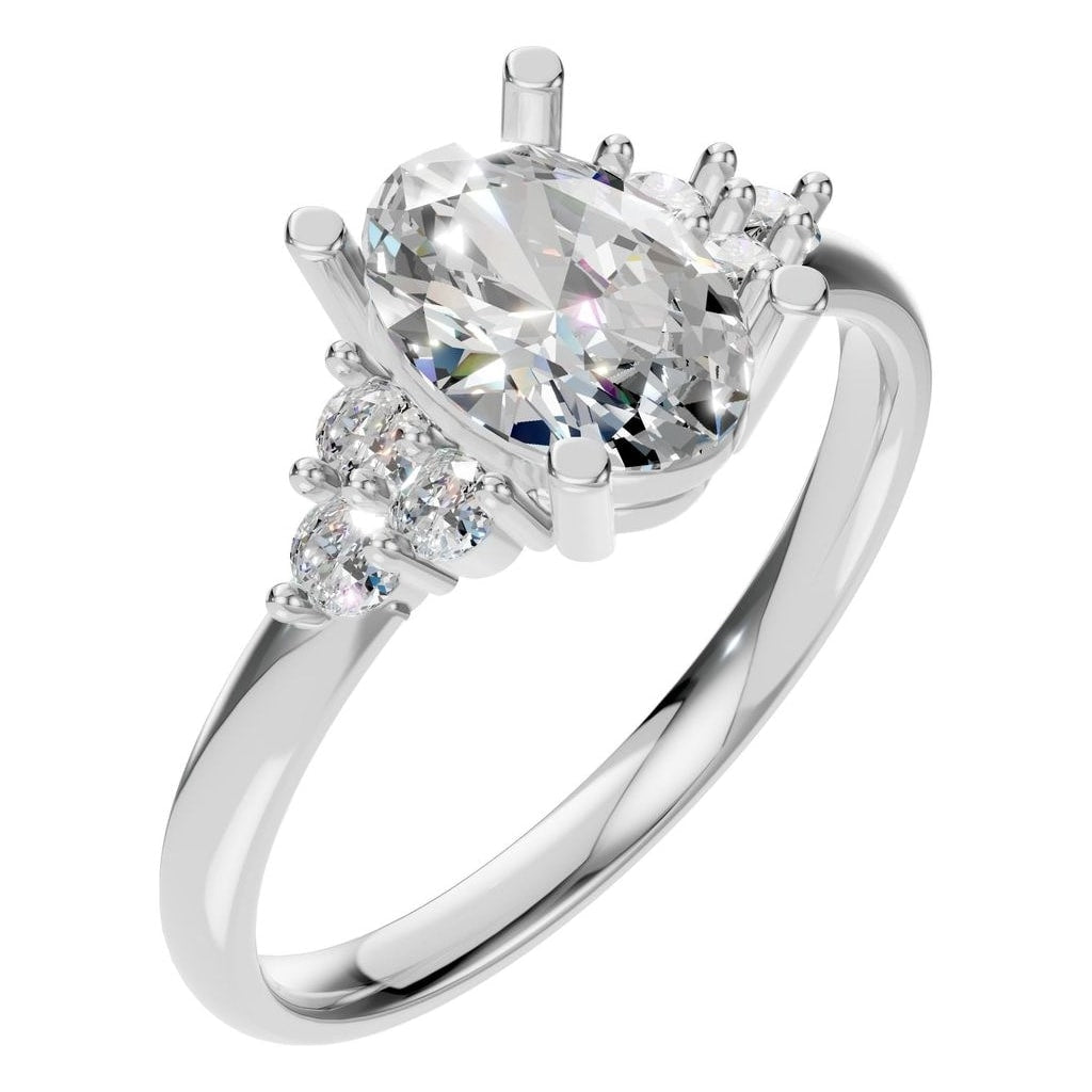 RI-9895 White Gold Ring SET - Main View