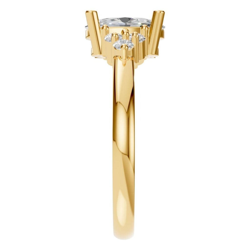 RI-9895 Yellow Gold Ring SET - Side View