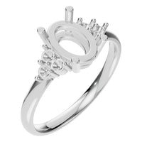 RI-9895 White Gold Ring UNSET - Main View