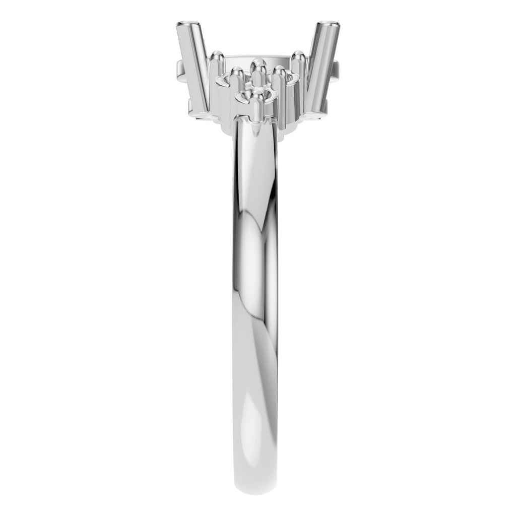 RI-9895 White Gold Ring UNSET - Side View