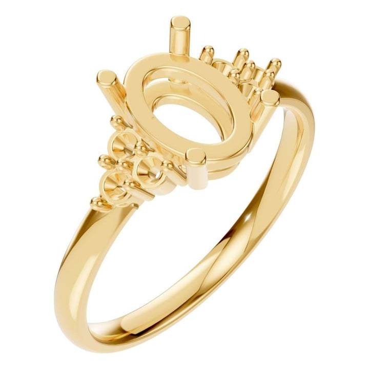Seven Stone Ring Mounting - Oval 8x5mm