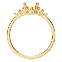 RI-9895 Yellow Gold Ring UNSET - Top View