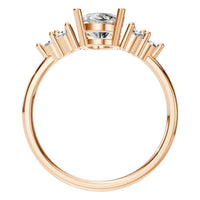 RI-9895 Rose Gold Ring SET - Top View
