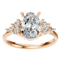 RI-9895 Rose Gold Ring SET - Front View