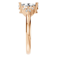 RI-9895 Rose Gold Ring SET - Side View