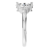 RI-9895 White Gold Ring SET - Side View