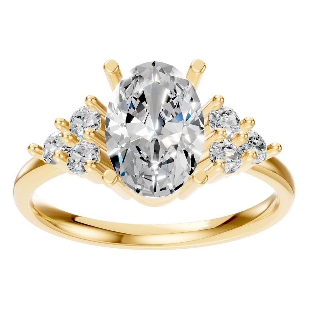 RI-9895 Yellow Gold Ring SET - Front View