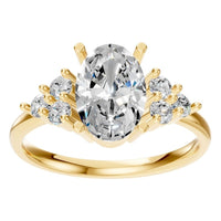 RI-9895 Yellow Gold Ring SET - Front View