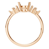 RI-9895 Rose Gold Ring UNSET - Top View