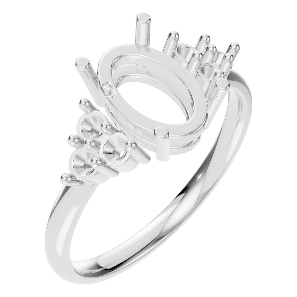 RI-9895 White Gold Ring UNSET - Main View
