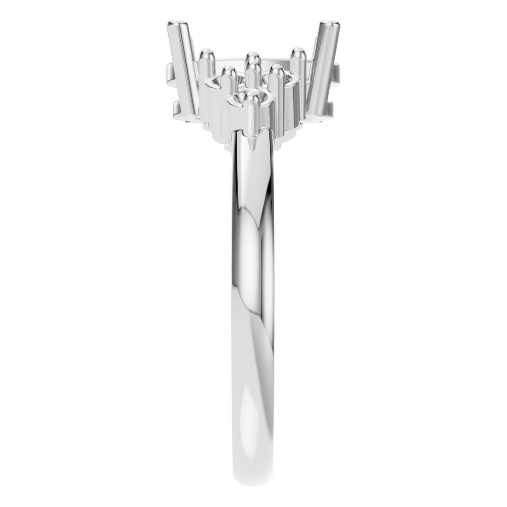 RI-9895 White Gold Ring UNSET - Side View