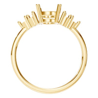 RI-9895 Yellow Gold Ring UNSET - Top View