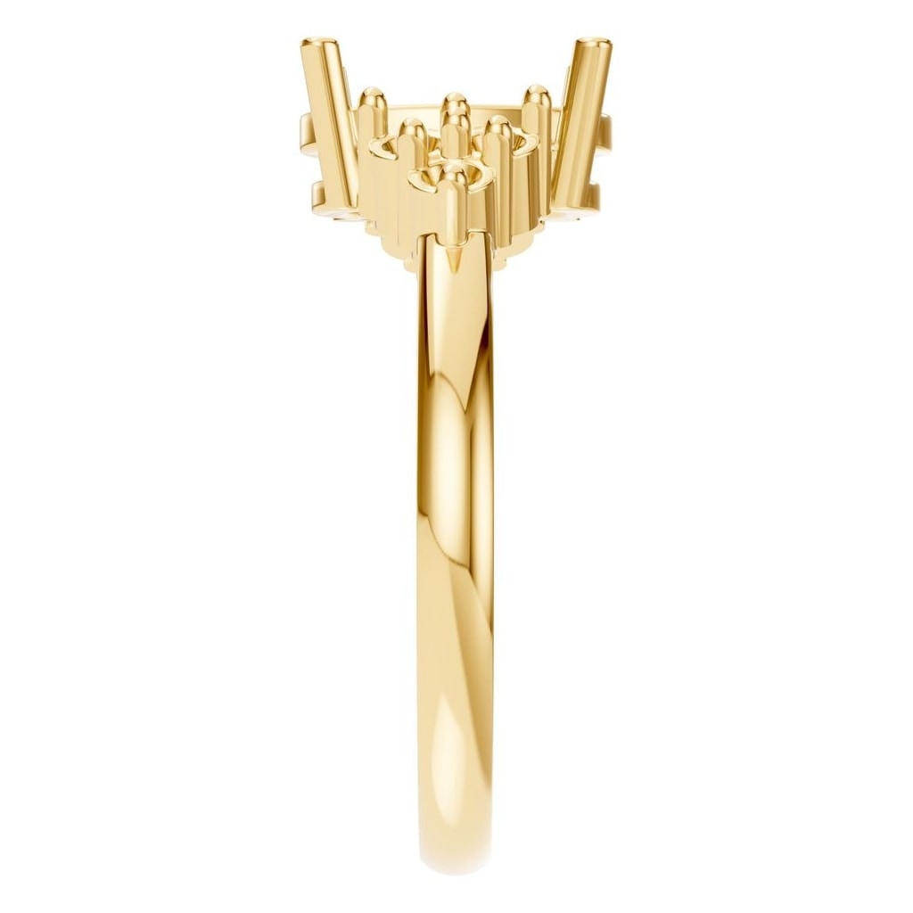 RI-9895 Yellow Gold Ring UNSET - Side View