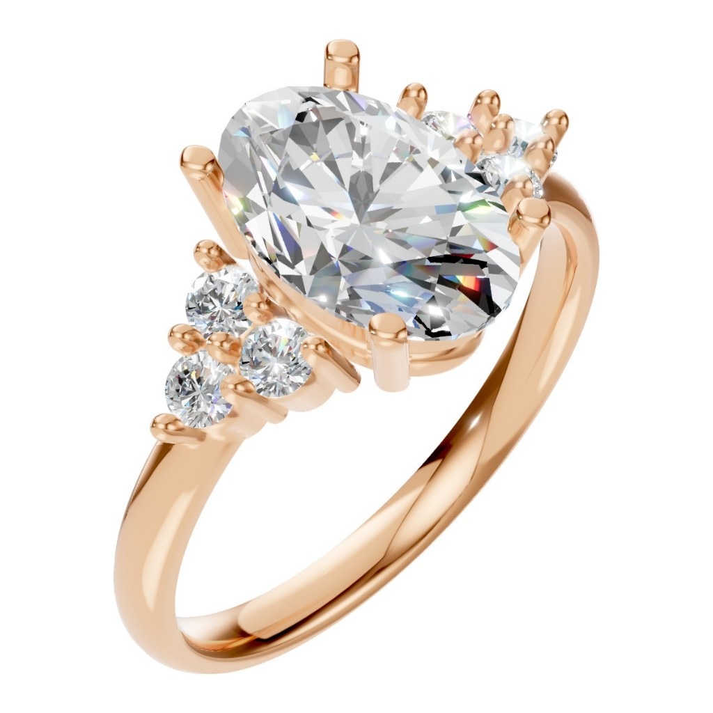 RI-9895 Rose Gold Ring SET - Main View