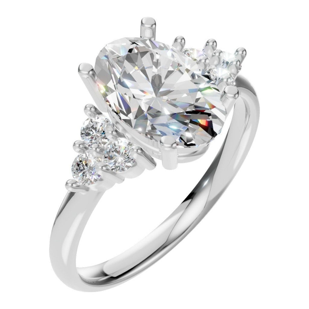 RI-9895 White Gold Ring SET - Main View