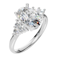 RI-9895 White Gold Ring SET - Main View
