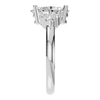 RI-9895 White Gold Ring SET - Side View