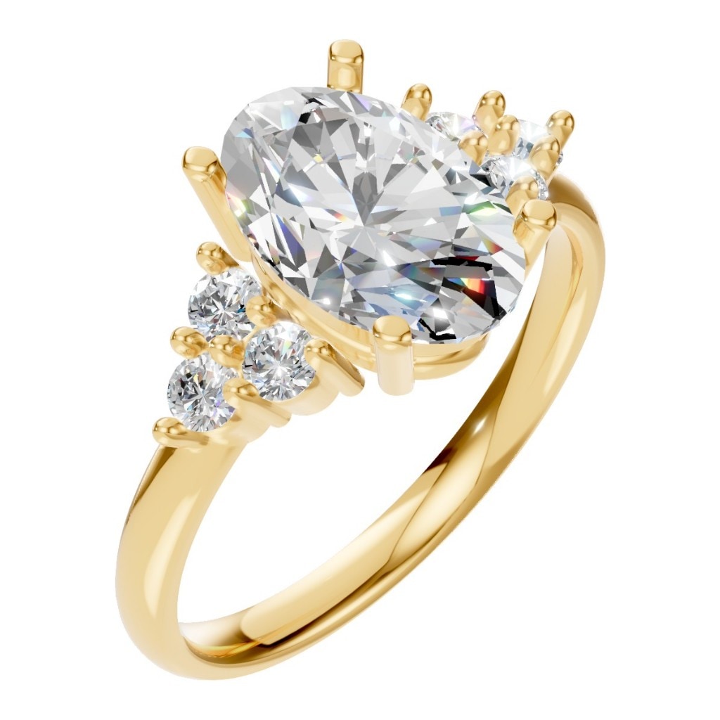 RI-9895 Yellow Gold Ring SET - Main View