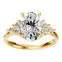RI-9895 Yellow Gold Ring SET - Front View