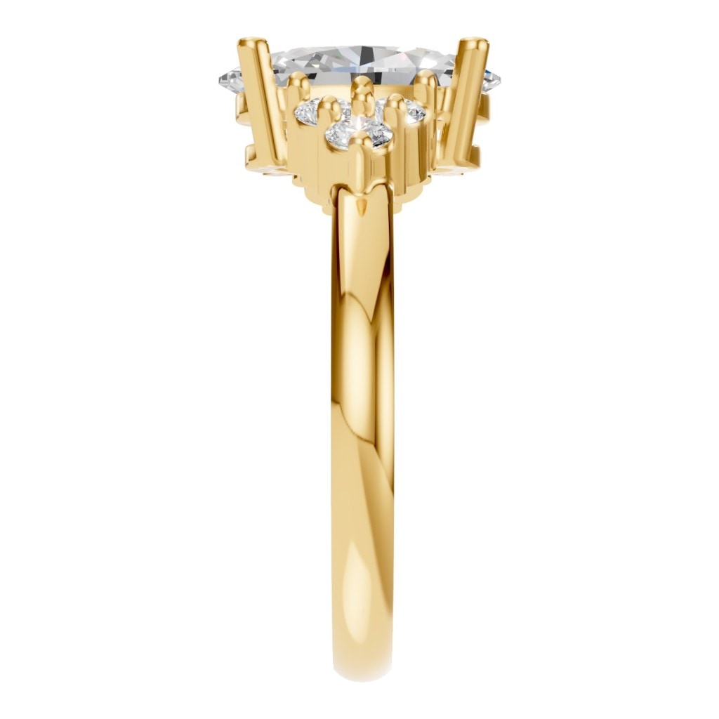 RI-9895 Yellow Gold Ring SET - Side View