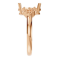 RI-9895 Rose Gold Ring UNSET - Side View