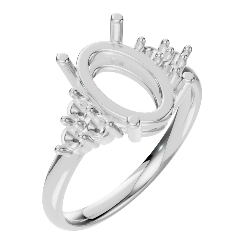 RI-9895 White Gold Ring UNSET - Main View