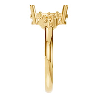 RI-9895 Yellow Gold Ring UNSET - Side View