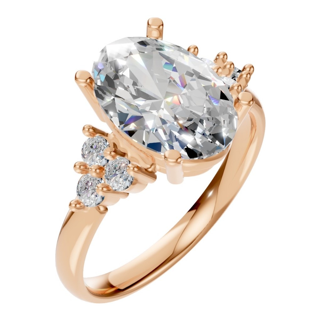 RI-9895 Rose Gold Ring SET - Main View