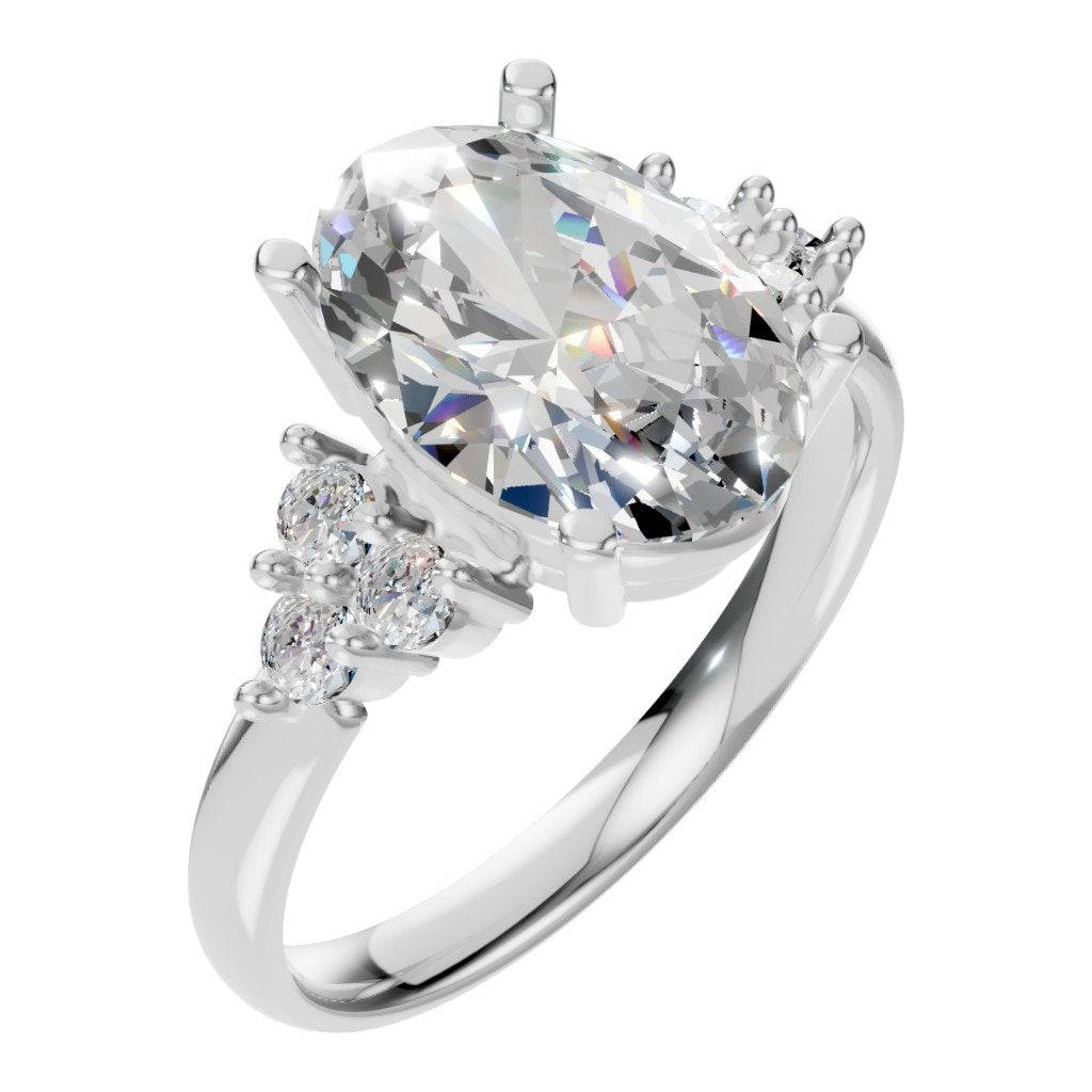 RI-9895 White Gold Ring SET - Main View