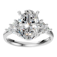 RI-9895 White Gold Ring SET - Front View