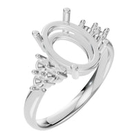 RI-9895 White Gold Ring UNSET - Main View