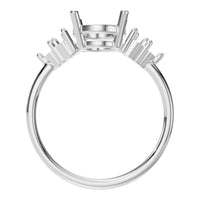 RI-9895 White Gold Ring UNSET - Top View