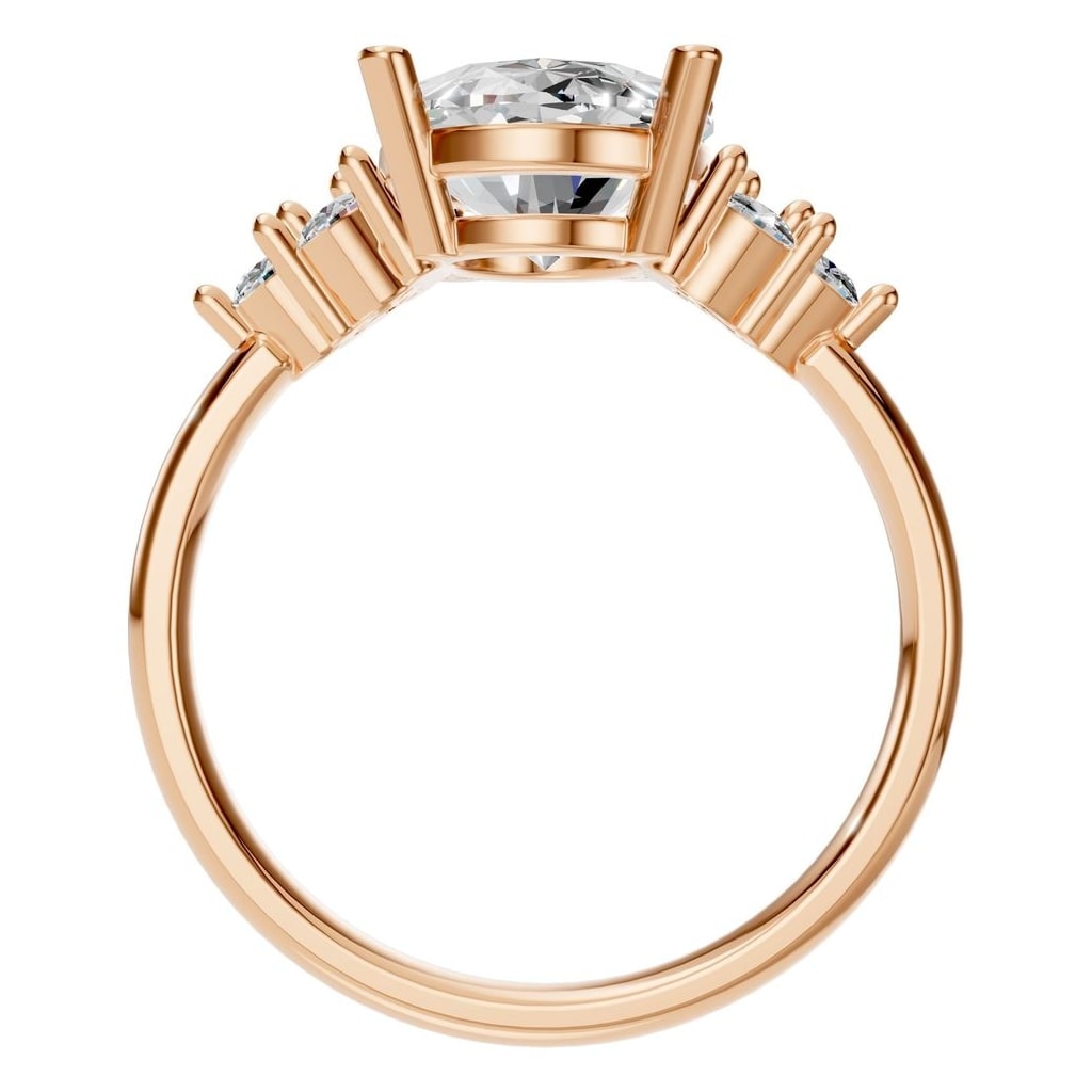 RI-9895 Rose Gold Ring SET - Top View