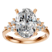 RI-9895 Rose Gold Ring SET - Front View