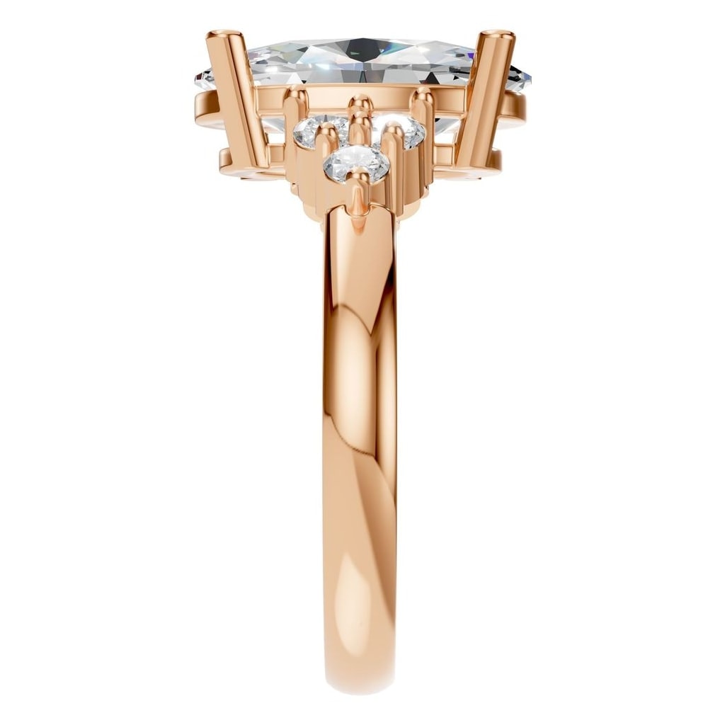 RI-9895 Rose Gold Ring SET - Side View