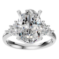 RI-9895 White Gold Ring SET - Front View